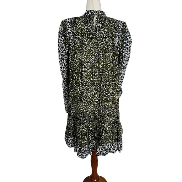 Ulla Johnson Amira Army Leopard Print Puff Sleeve Dress - Picture 3 of 7